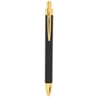 Black Laserable Leatherette Pen | https://www.bestnamebadges.com