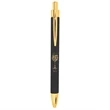 Black Laserable Leatherette Pen | https://www.bestnamebadges.com