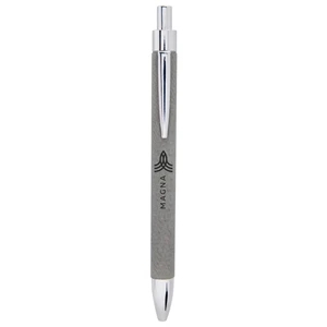Gray Laserable Leatherette Pen