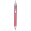 Pink Laserable Leatherette Pen | https://www.bestnamebadges.com