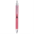 Pink Laserable Leatherette Pen | https://www.bestnamebadges.com