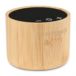Reed Circle Bamboo Wireless Speaker | https://www.bestnamebadges.com