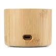 Reed Circle Bamboo Wireless Speaker | https://www.bestnamebadges.com