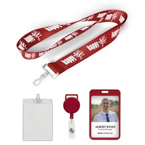 1 inch Polyester Lanyard-A | https://www.bestnamebadges.com