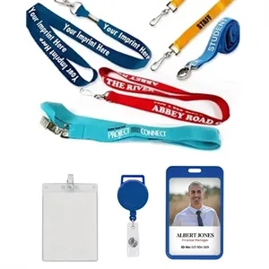 Custom Silk Screen Print Polyester Lanyard-A | https://www.bestnamebadges.com