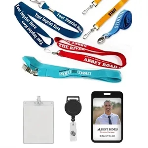Custom Silk Screen Print Polyester Lanyard-B | https://www.bestnamebadges.com