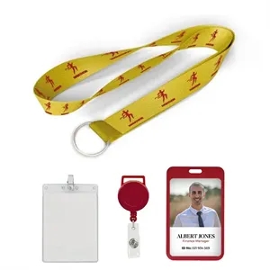 Custom Silk Screen Print Polyester Lanyard | https://www.bestnamebadges.com