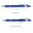 Metal Ballpoint Pen With Color Stylus Tip | https://www.bestnamebadges.com