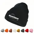Custom Embroidered Knit Beanie For Fall And Winter | https://www.bestnamebadges.com
