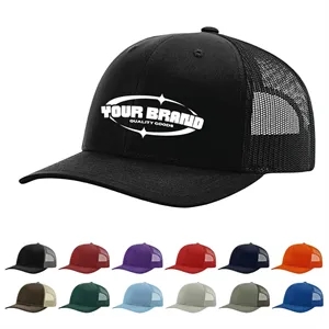 Custom Mesh Trucker Cap With Embroidery Or Patch | https://www.bestnamebadges.com