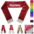 Custom Polyester Satin Soccer Fan Scarf With Fringe | https://www.bestnamebadges.com