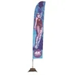 17' Streamline Blade Sail Sign Flag, 1-Sided, Scissor Base | https://www.bestnamebadges.com