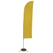 13' Solid-Color Blade Sail Sign Flag, 1-Sided, Scissor Base | https://www.bestnamebadges.com