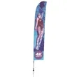 17' Streamline Blade Sail Sign Flag, 1-Sided, Ground Spike | https://www.bestnamebadges.com