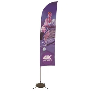 13' Streamline Blade Sail Sign Flag, 1-Sided, Scissor Base