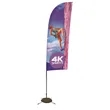 9' Streamline Blade Sail Sign Flag, 1-Sided, Scissor Base | https://www.bestnamebadges.com