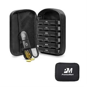 Weekly 3 Times One Day Travel Pill Box with Zipper Bag | https://www.bestnamebadges.com