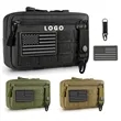 Tactical Molle Admin Pouch With USA Flag Patch And Keychain | https://www.bestnamebadges.com