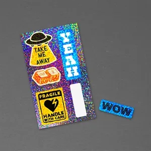 3" x 5" Glitter Sticker Sheet