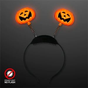 Light up pumpkin head bopper