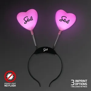 Pink heart light-up head boppers