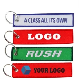 Embroidery Keychain Luggage Tag MOQ 100