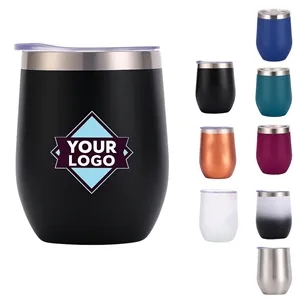 12oz Insulated Wine Tumbler with Lid