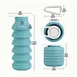 20Oz Collapsible Silicone Water Bottle With Loop | https://www.bestnamebadges.com