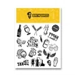 4" x 6" Self-Header Temporary Tattoo Sheet | https://www.bestnamebadges.com