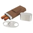 Leatherette Cigar Case w/ Cutter | https://www.bestnamebadges.com