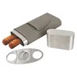 Leatherette Cigar Case w/ Cutter | https://www.bestnamebadges.com