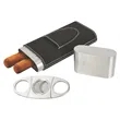 Leatherette Cigar Case w/ Cutter | https://www.bestnamebadges.com