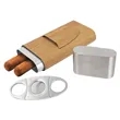 Leatherette Cigar Case w/ Cutter | https://www.bestnamebadges.com