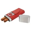 Leatherette Cigar Case w/ Cutter | https://www.bestnamebadges.com