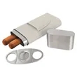 Leatherette Cigar Case w/ Cutter | https://www.bestnamebadges.com