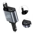 Retractable Car Charger Head For IPhone Galaxy Etc | https://www.bestnamebadges.com