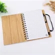 Bamboo Leather Cover Creative Stationery Coil Note Notebook | https://www.bestnamebadges.com