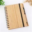 Bamboo Leather Cover Creative Stationery Coil Note Notebook | https://www.bestnamebadges.com