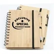 Bamboo Leather Cover Creative Stationery Coil Note Notebook | https://www.bestnamebadges.com
