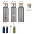 21 Oz. Tipton Recycled Stainless Steel Bottle With Bamboo... | https://www.bestnamebadges.com