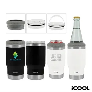 iCOOL® Oswego 14 oz. Double Wall Stainless Steel Can Cool... | https://www.bestnamebadges.com