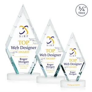 Richmond VividPrint™ Award on Alberton Base - White | https://www.bestnamebadges.com