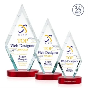 Richmond VividPrint™ Award on Alberton Base - Red | https://www.bestnamebadges.com