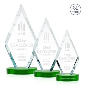 Richmond Award on Alberton Base - Green | https://www.bestnamebadges.com