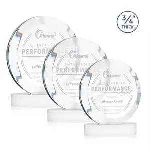 Gibralter Award on Alberton Base - White | https://www.bestnamebadges.com