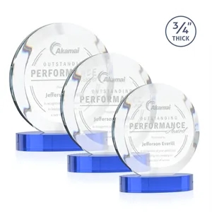 Gibralter Award on Alberton Base - Sky Blue | https://www.bestnamebadges.com