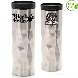 16 oz Stainless Steel Travel Mug BPA free w/ Thumb-Slide Lid | https://www.bestnamebadges.com