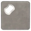 4"x4" Square Gray Leatherette Coaster w/ Bottle Opener | https://www.bestnamebadges.com