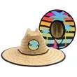 Sun Straw Hat with Custom Patch | https://www.bestnamebadges.com