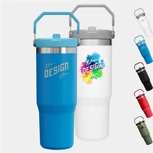 30 oz Stanley® Stainless Steel Insulated Flip Straw Jug | https://www.bestnamebadges.com